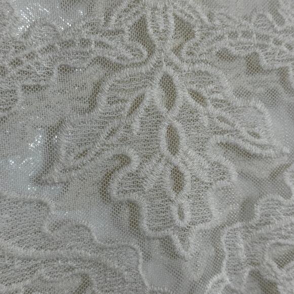 Sundance Lace Dress Shift Embroidered Floral Pattern Elbow Sleeve White Small - Picture 2 of 5